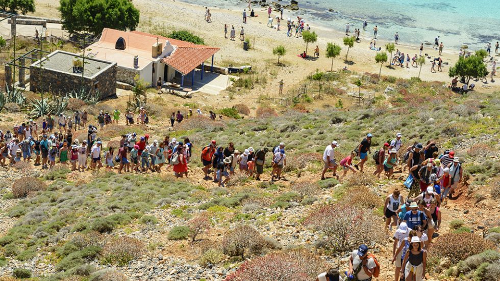 tourists balos kriti